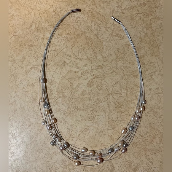 Honora:  Wire multi color string fresh. Water pearls about/ approximately 18” i - Picture 3 of 8